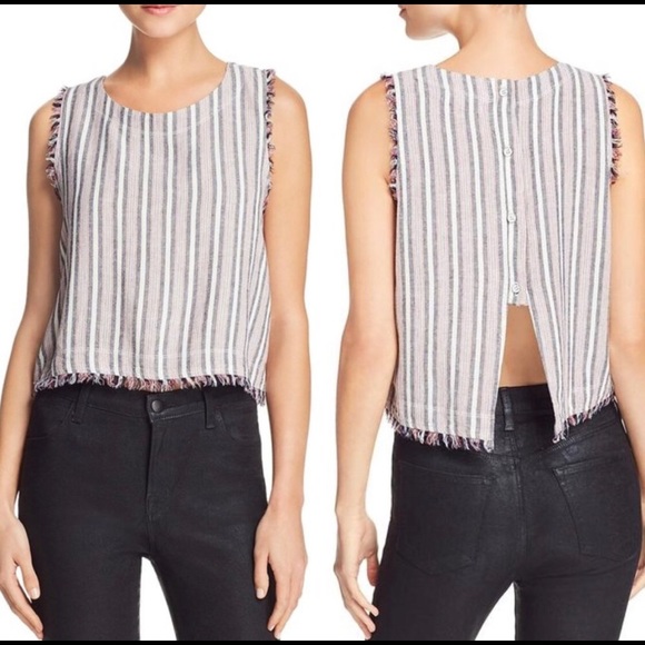 Anthropologie Tops - Anthropologie: Cloth & Stone Linen Open Back Shirt